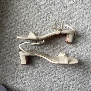 Reformation Cream Kitten Heel